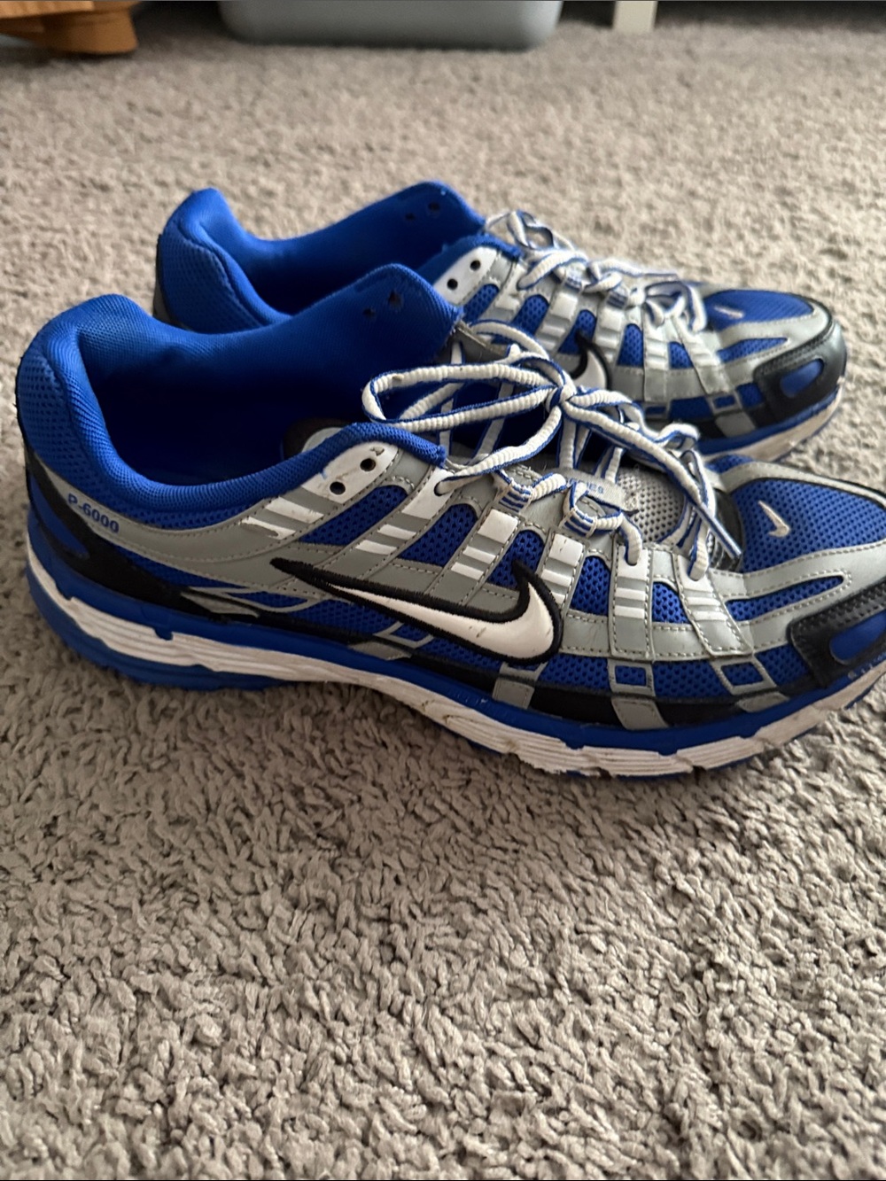 Nike Blue and Silver Mesh Trainer Sneakers